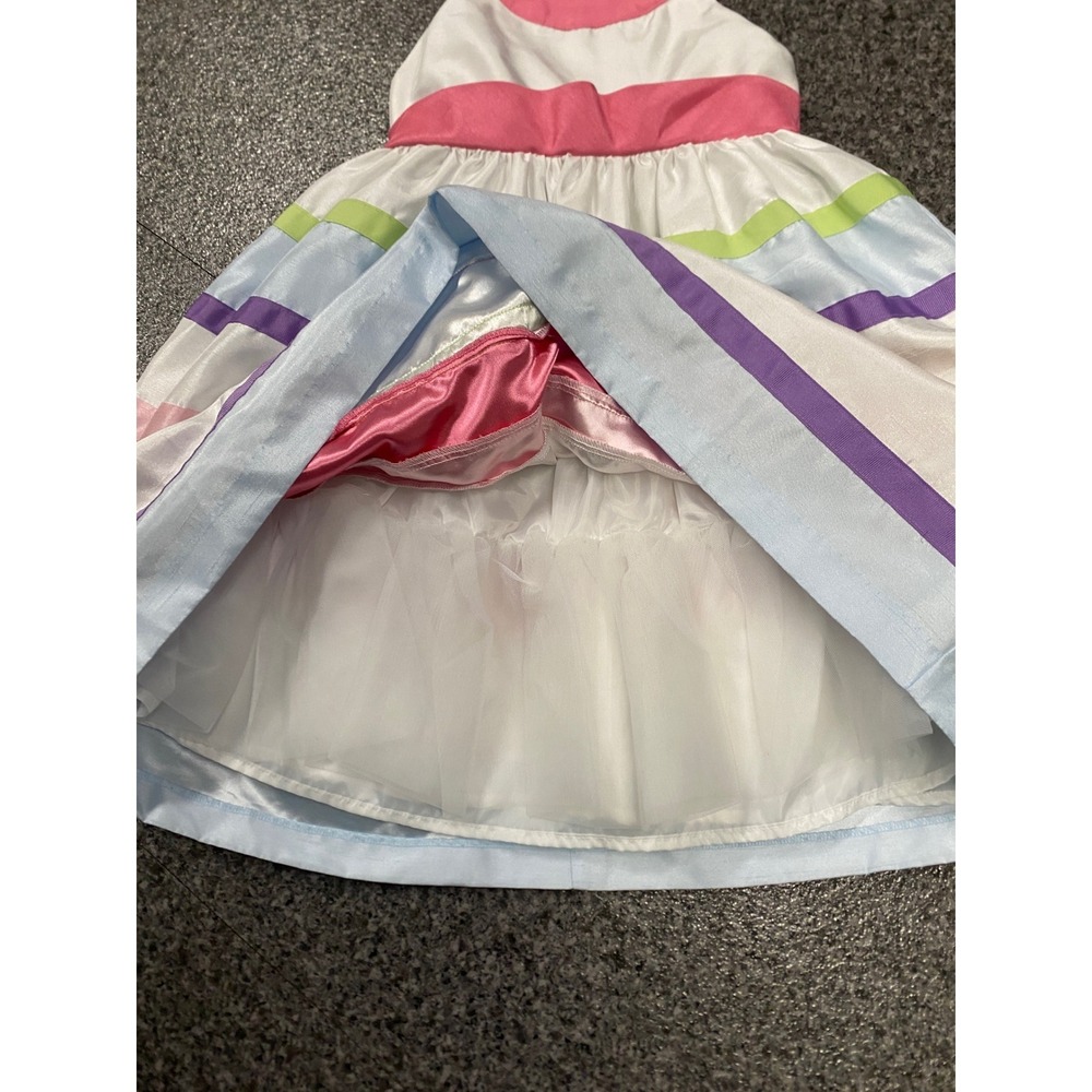 Gymboree Striped Party Dress Girls 5 Multicolor Excellent Bow Back Halter - Picture 4 of 5